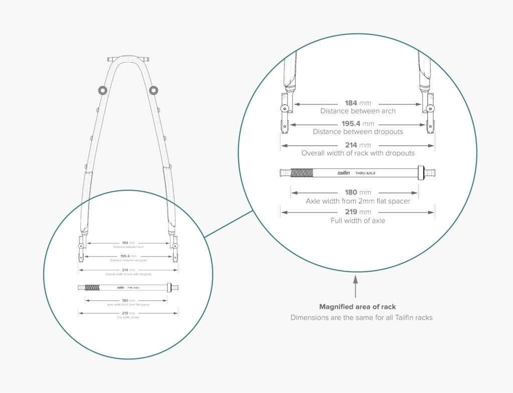 rack width shown