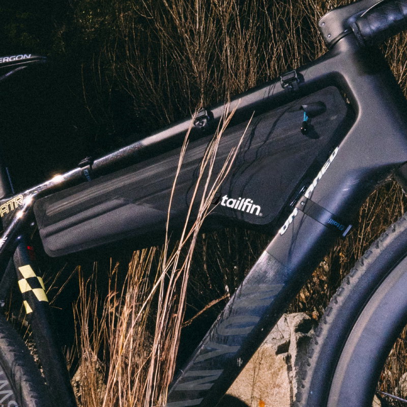 Tailfin Frame Bag on a bike