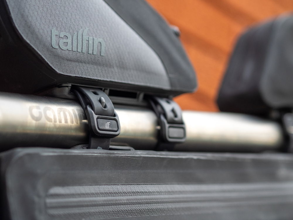 Tailfin Rear TopTube Bag and Frame Bag example (zoomed)