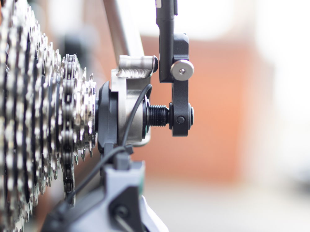 Fast-Release Dropouts mounted to the Universal Thru Axle on the Sonder Camino