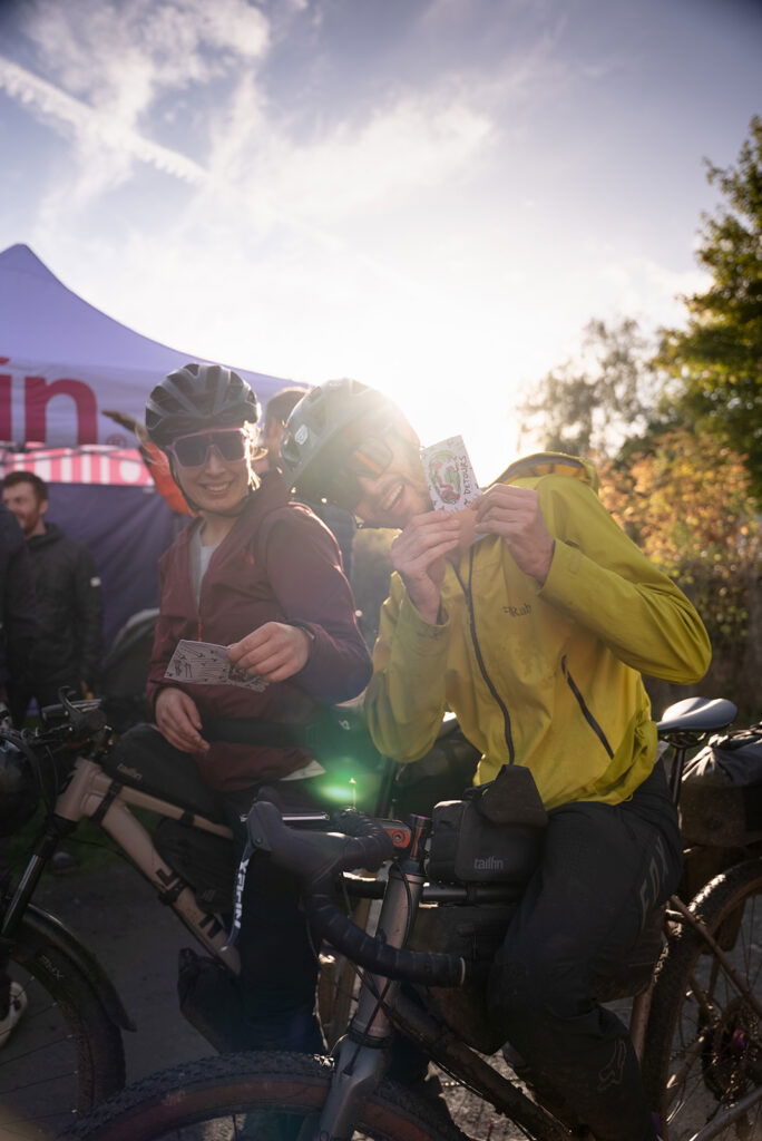 Couple celebrating after finishing Tailfin Detours