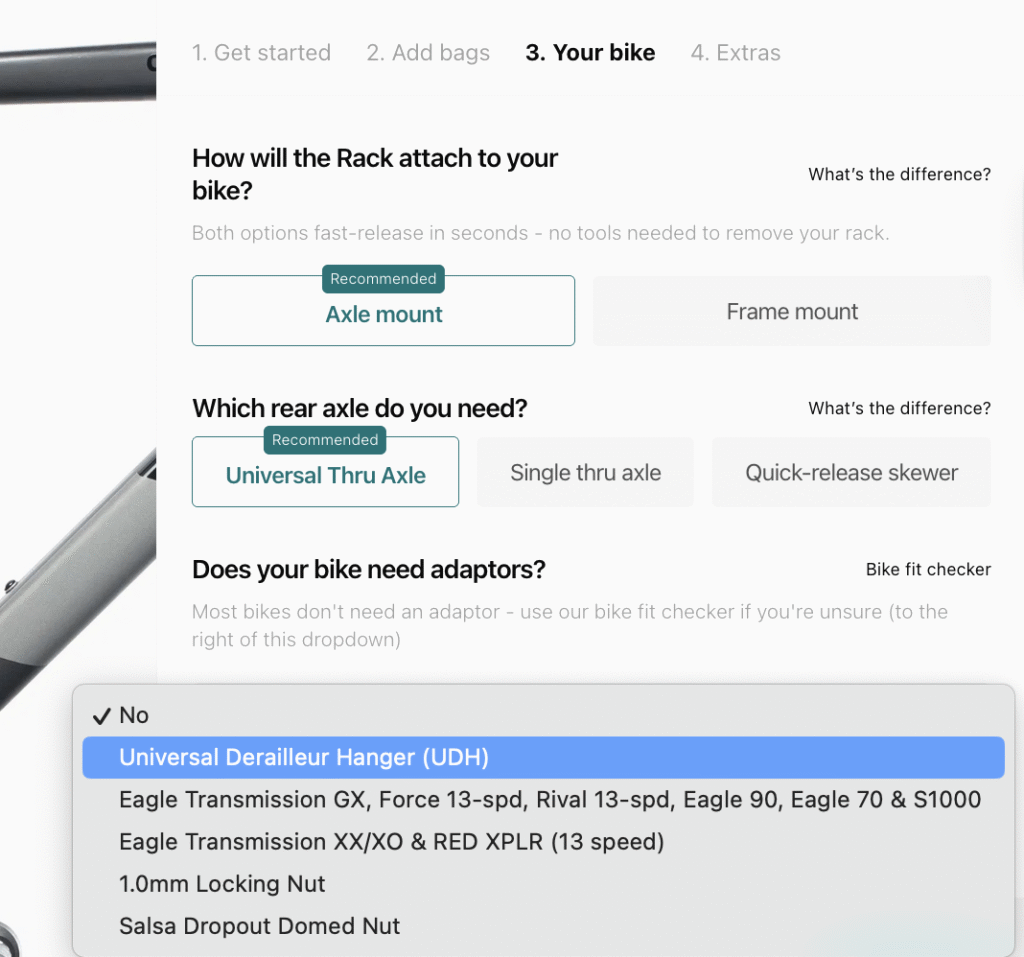 tailfin website page - axle configuration