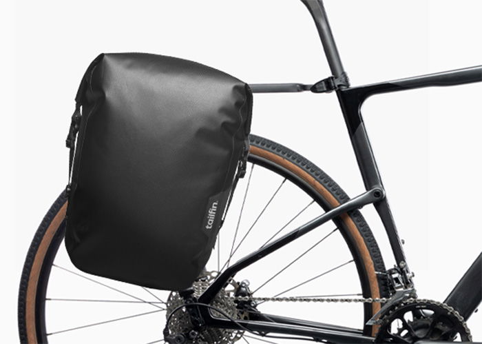 Tailfin 22L pannier bag on bike