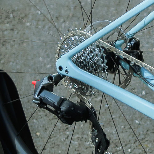 close-up image of a bike's rear dropouts