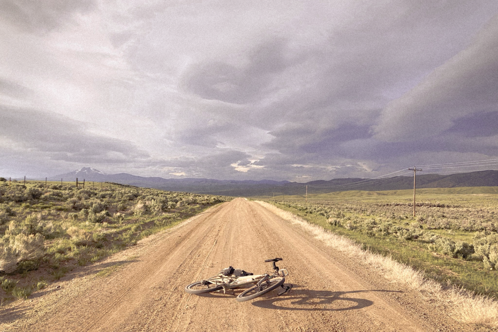 A bike on a section of the Tour Divide race route