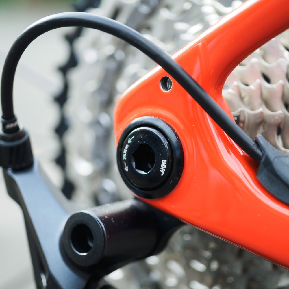 red bike fitted with a genuine SRAM UDH =