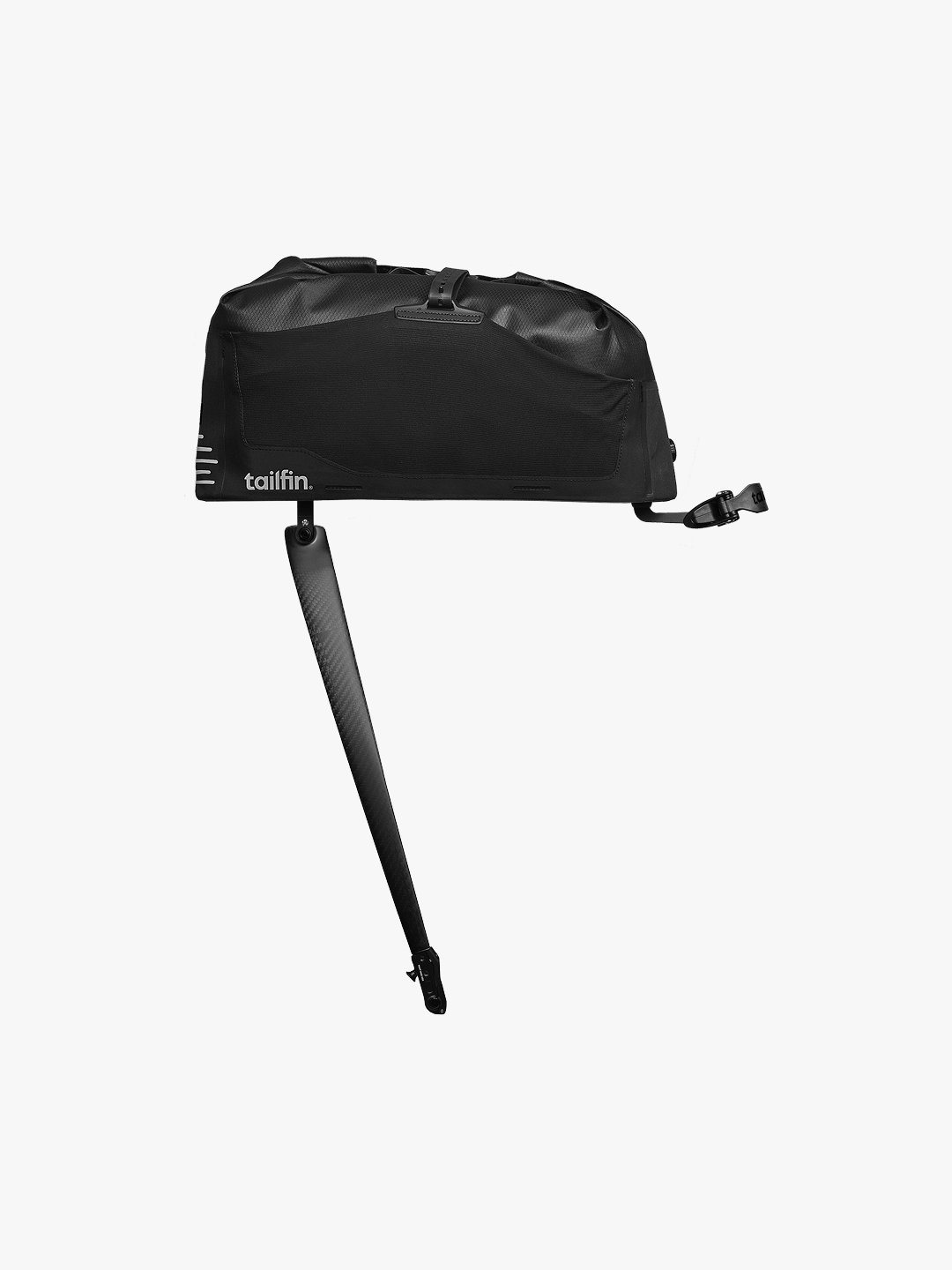 Tailfin AeroPack integrated bicycle luggage bag and carbon fibre rear rack.