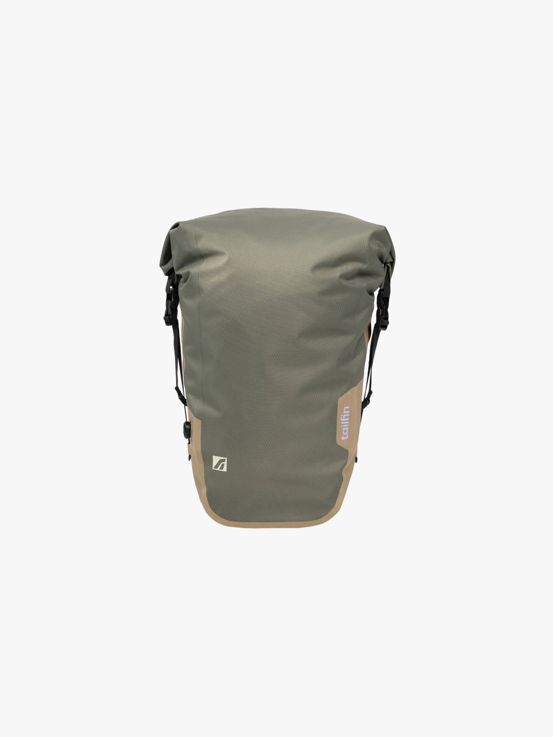 Tailfin waterproof roll-top bikepacking pannier bag for bicycle touring.